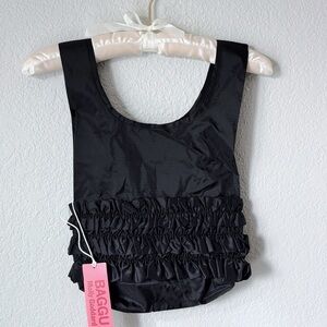 Baggu Black Ruffle Tote